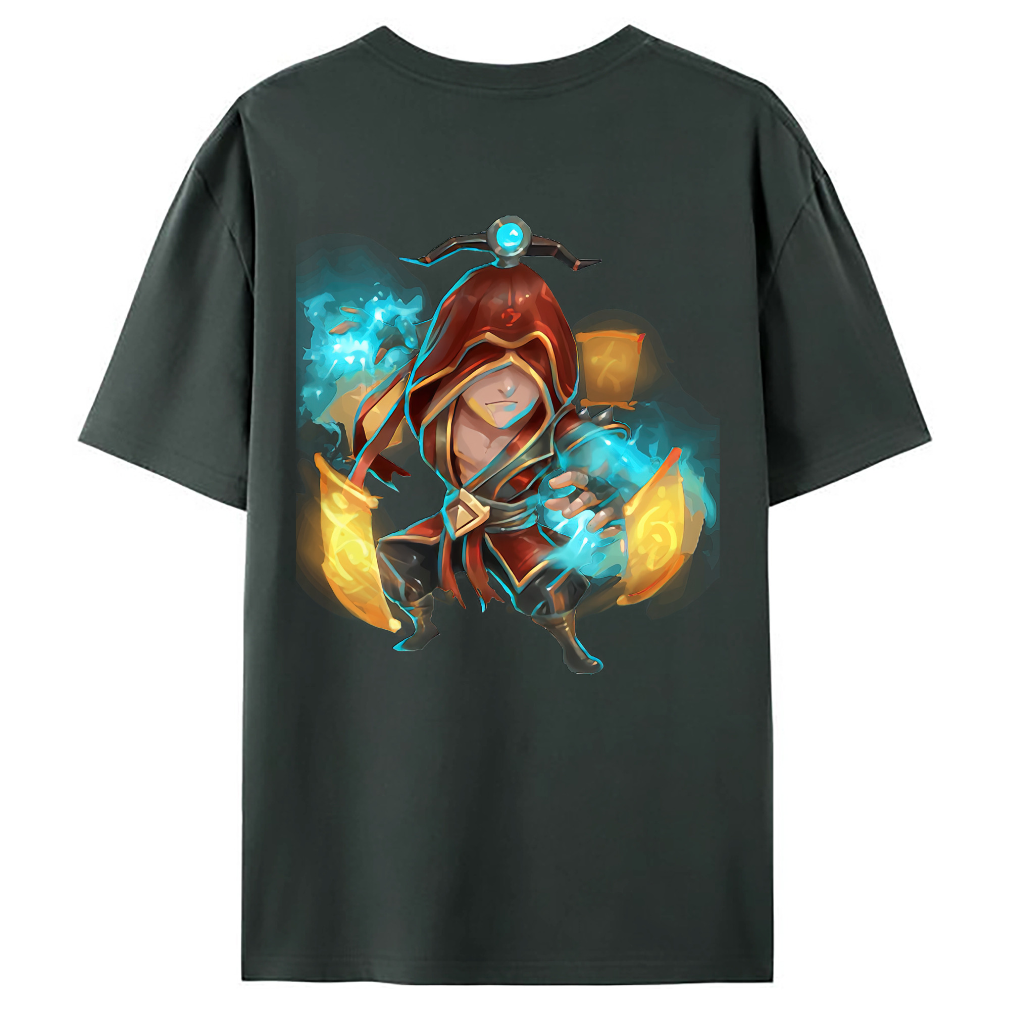 （画像用） リーグ・オブ・レジェンド League of Legends LOL 綿100％ メンズ半袖Tシャツ（バックプリント） 通気性
